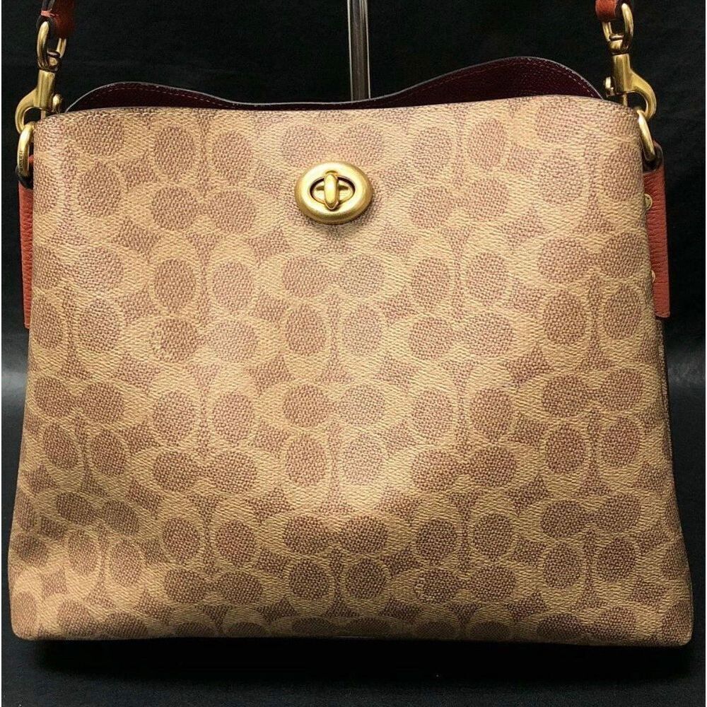 Coach Willow coated canvas signature pattern shoulder bag - Picture 2 of 11